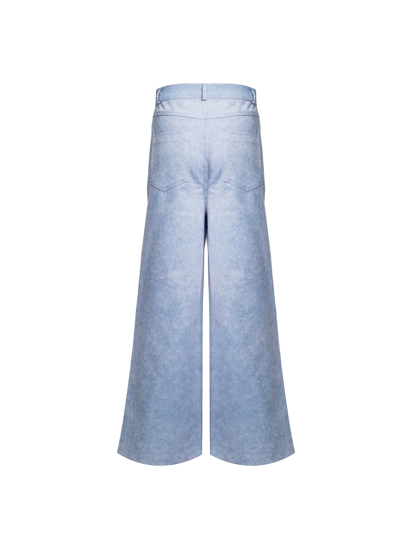 Ice Blue Acid Wash Denim Pants - Relax Fit