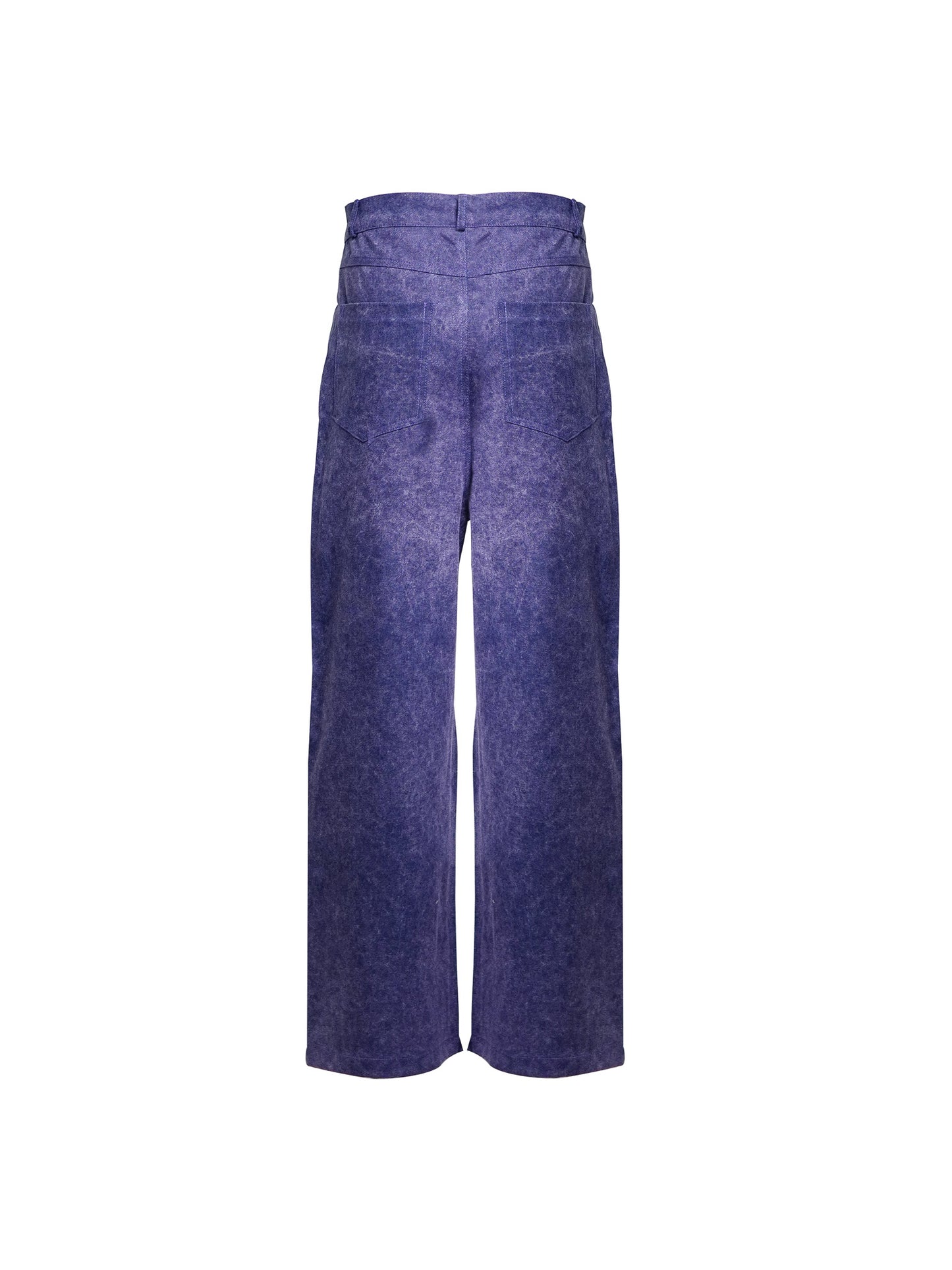 Purple Acid Wash Denim Pants - Relax Fit