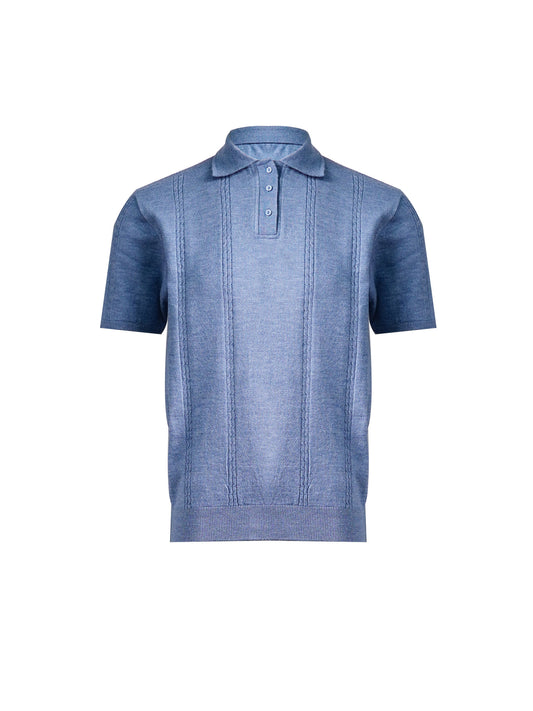 Cable Knit Polo - Jacquard
