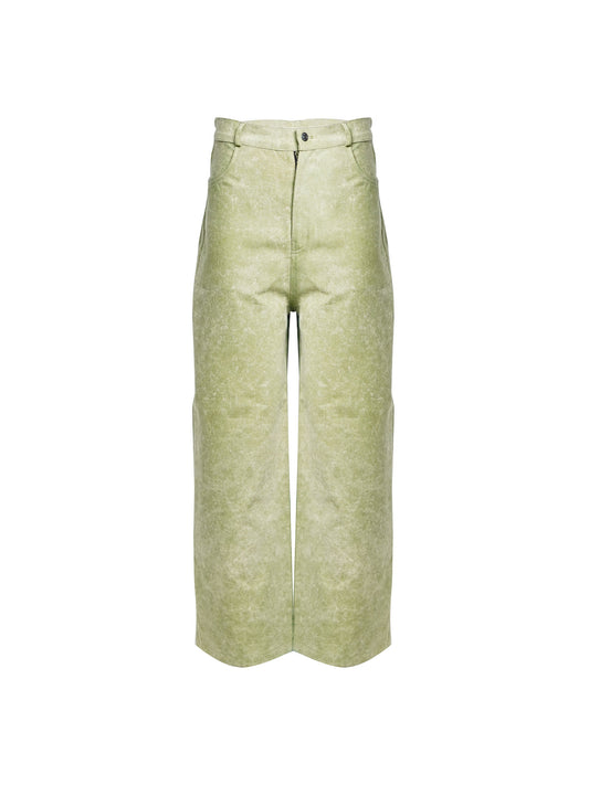 Pistachio Acid Wash Denim Pants - Relax Fit