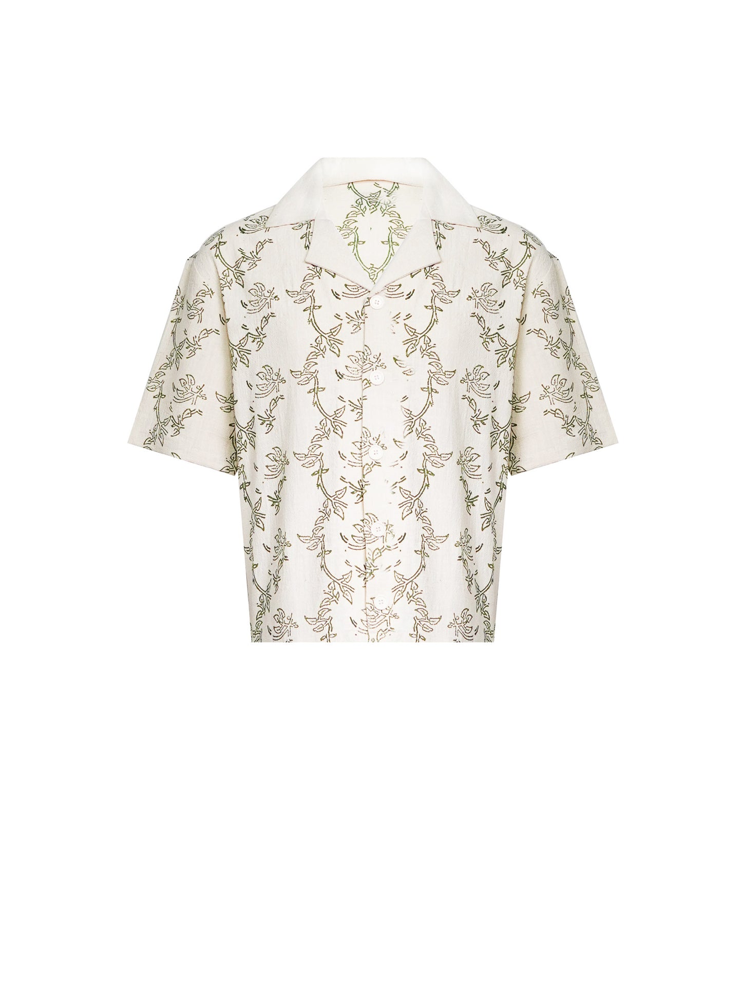 "Sabz Bel" Button Down Half Sleeves Shirt