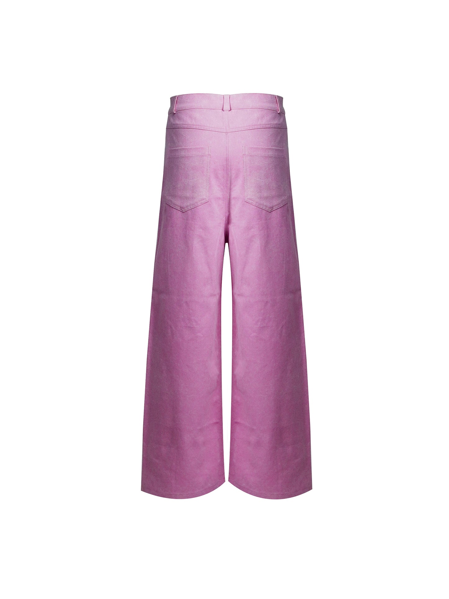 Pink Acid Wash Denim Pants - Relax Fit