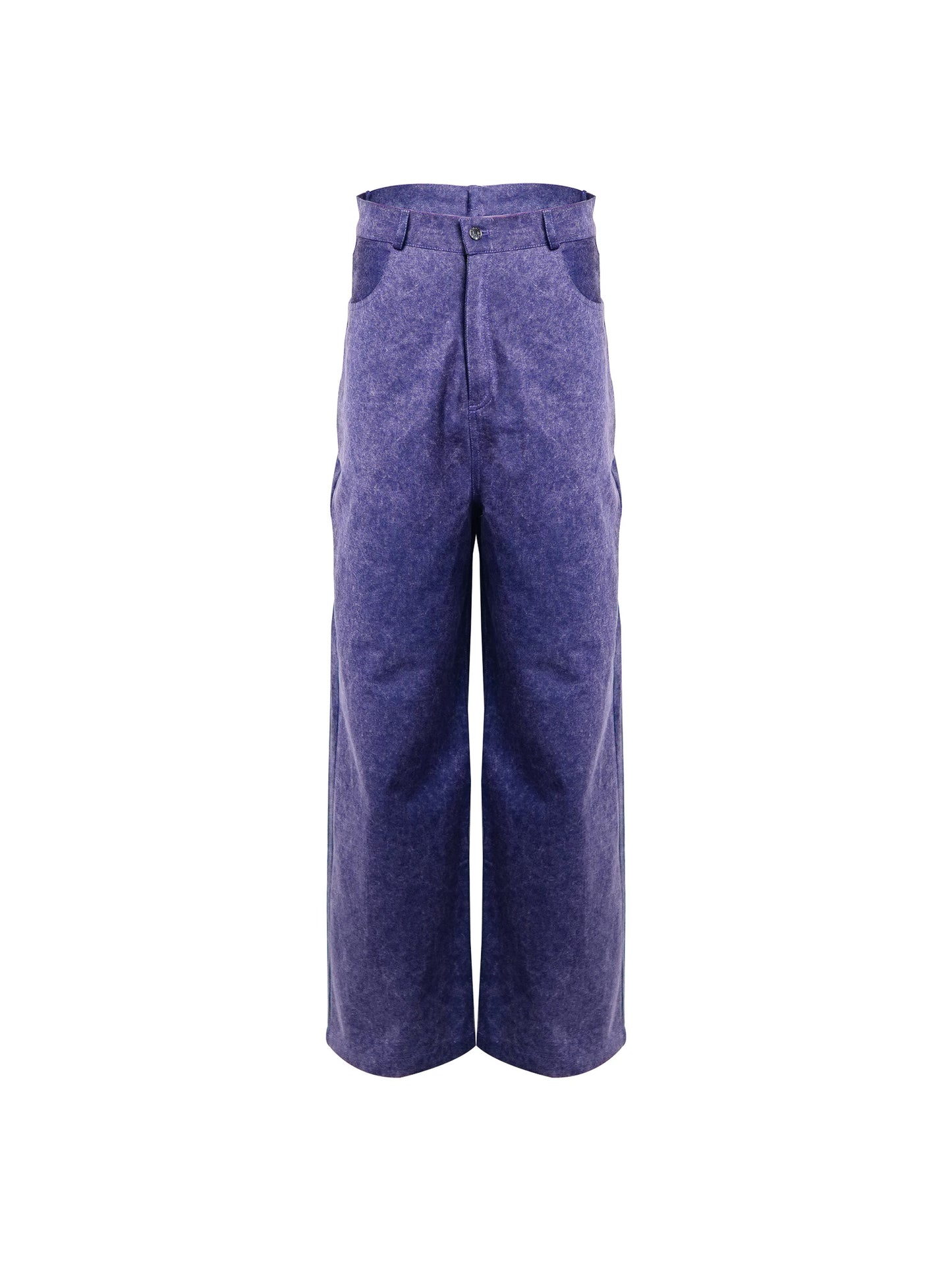 Purple Acid Wash Denim Pants - Relax Fit