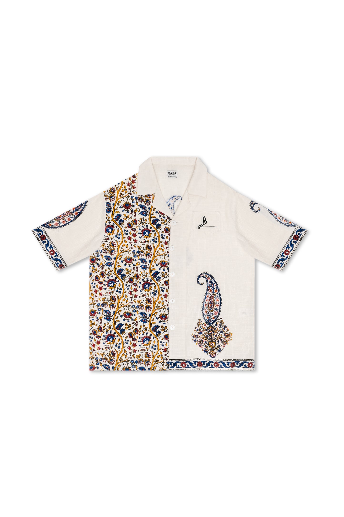 "Botanical Bliss" Button Down Half Sleeves Shirt